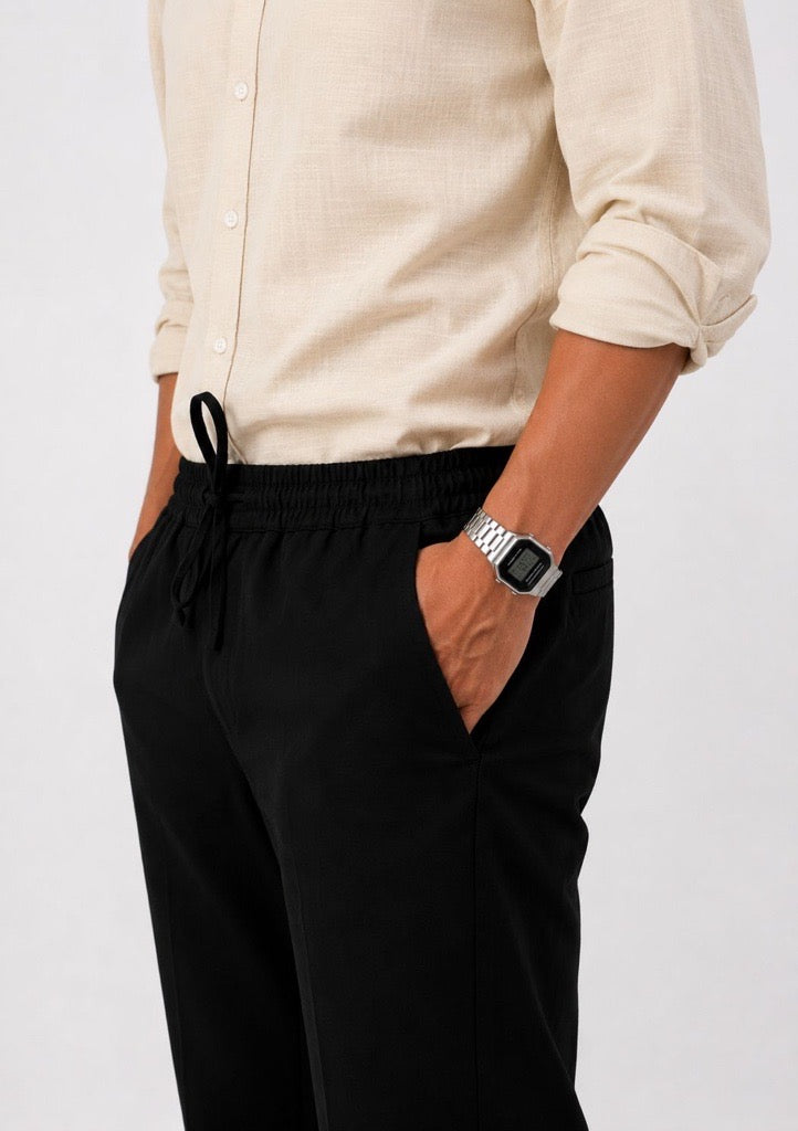 Onyx Linen Pants