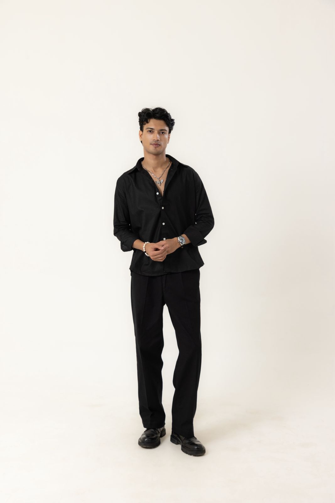 Midnight Black Linen Shirt