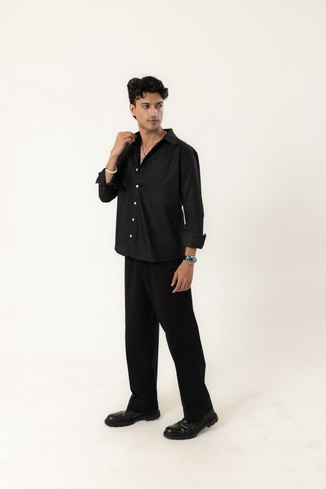 Midnight Black Linen Shirt