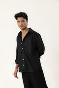 Midnight Black Linen Shirt