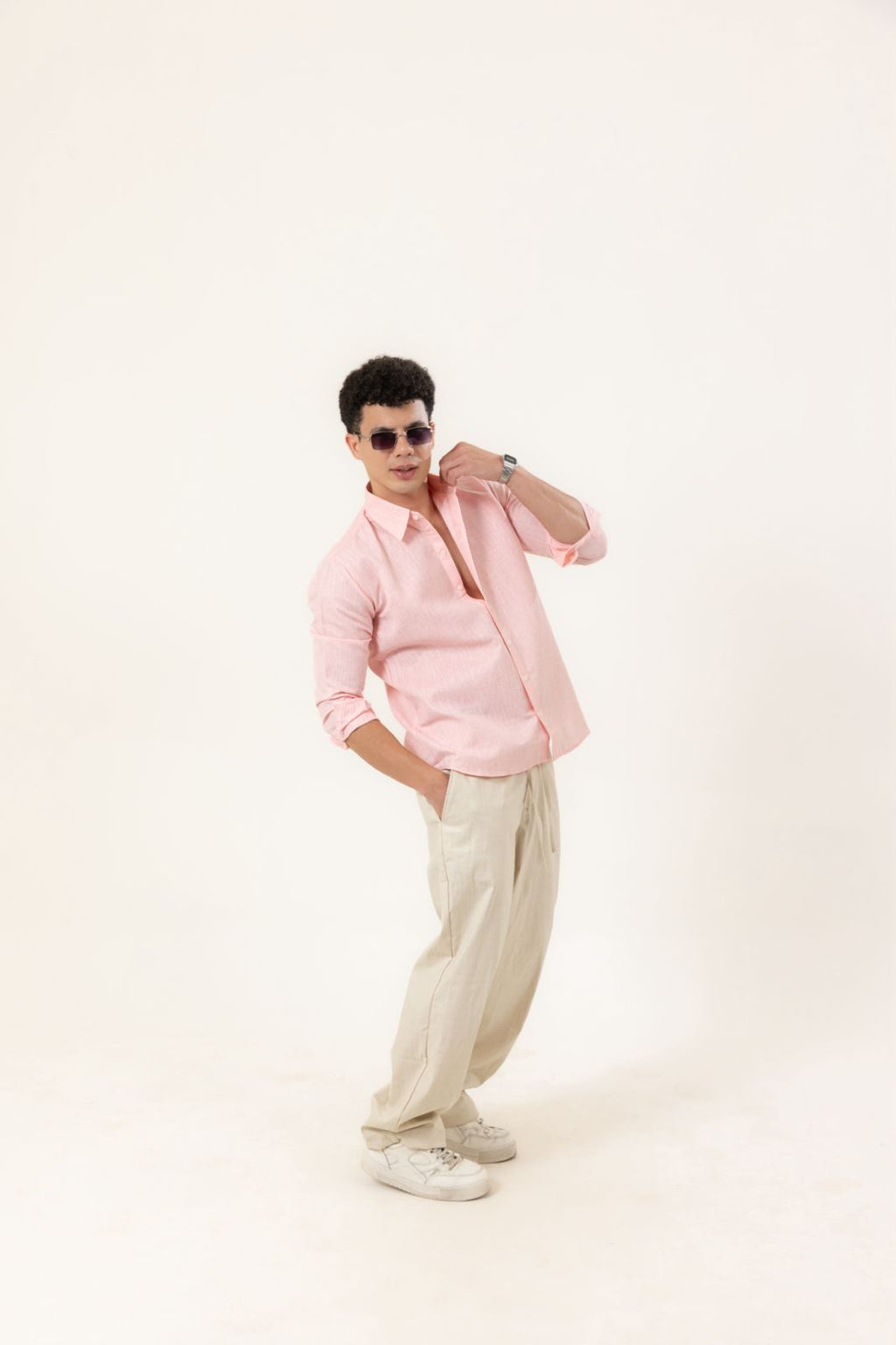 Rosé Linen Shirt